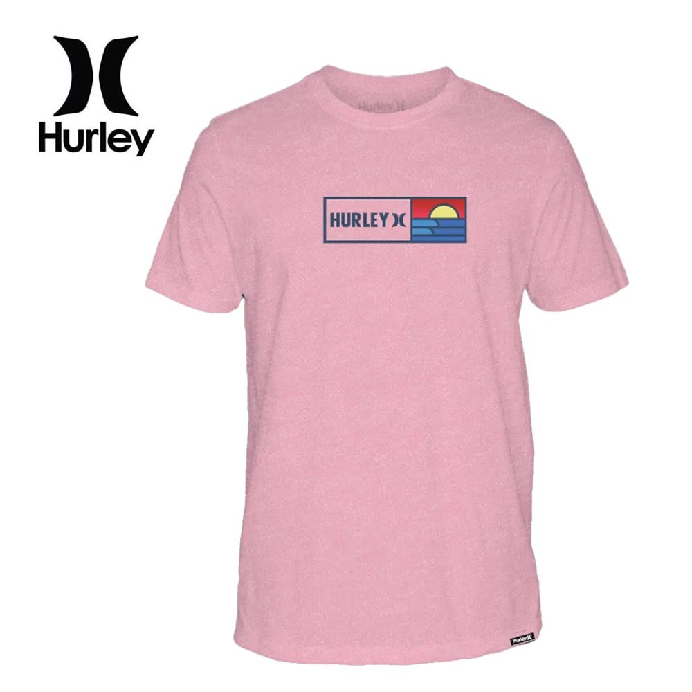 Tee shirt HURLEY Box Waves Rose Homme