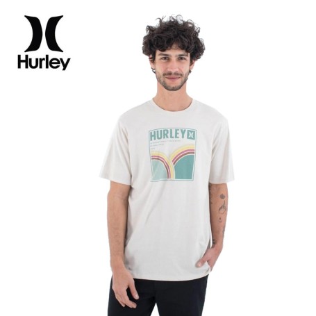 Tee shirt HURLEY Rolling Hills Beige Homme