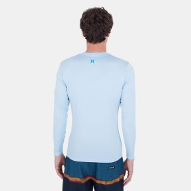 T-shirt U.V. HURLEY OAO Quickdry Rashguard Bleu Clair Homme