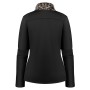 Veste POIVRE BLANC W23-1701 WO/L Noir/Léopard Femme