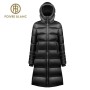 Manteau long POIVRE BLANC W23-1207 WO Synthetic Down Coat Noir Femme