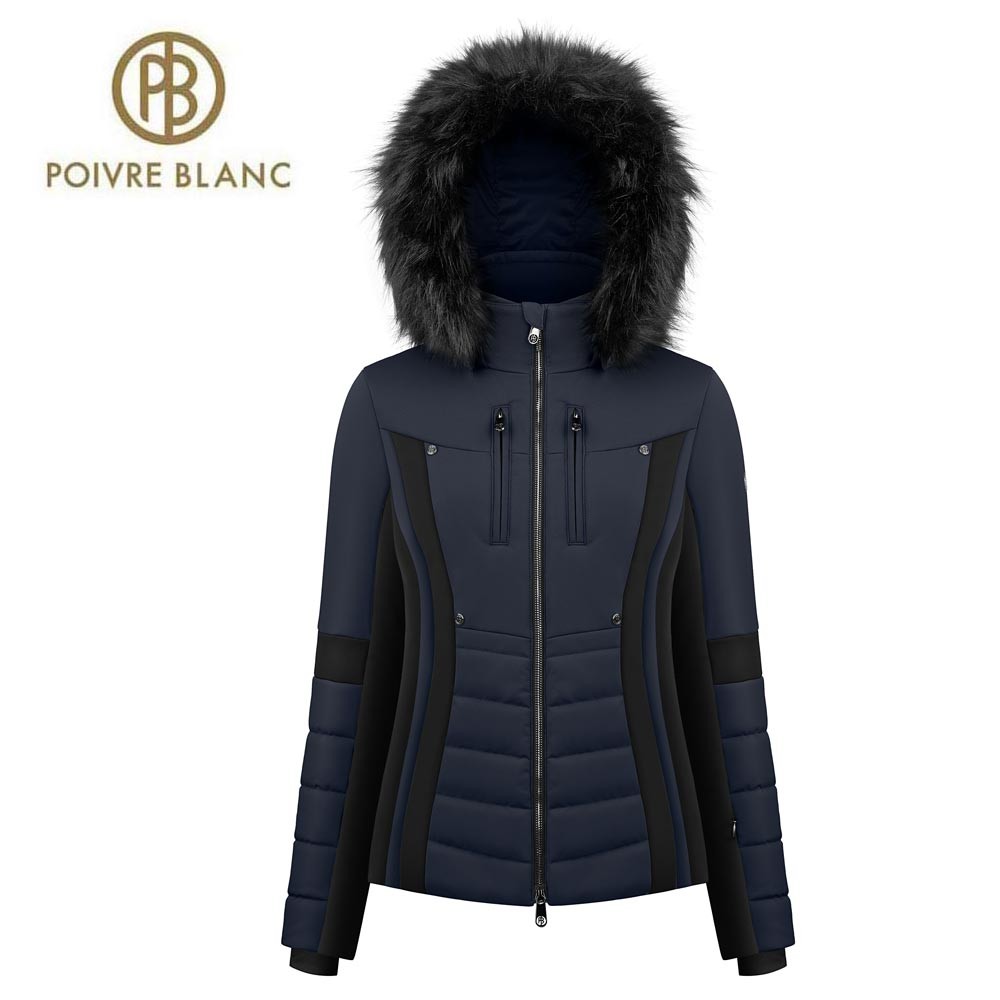 Veste de ski POIVRE BLANC W23-0804 WO/A Bleu/Noir Femme