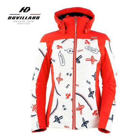 Veste de ski DUVILLARD Ecandies Blanc / Rouge Femme