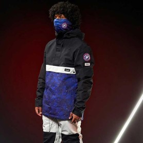 Anorak de ski PLANKS Happy Days Noir/Bleu Homme