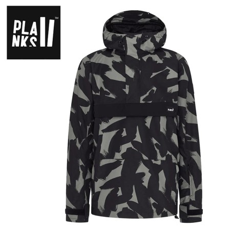 Anorak de ski PLANKS Happy Days Kaki/Noir Homme