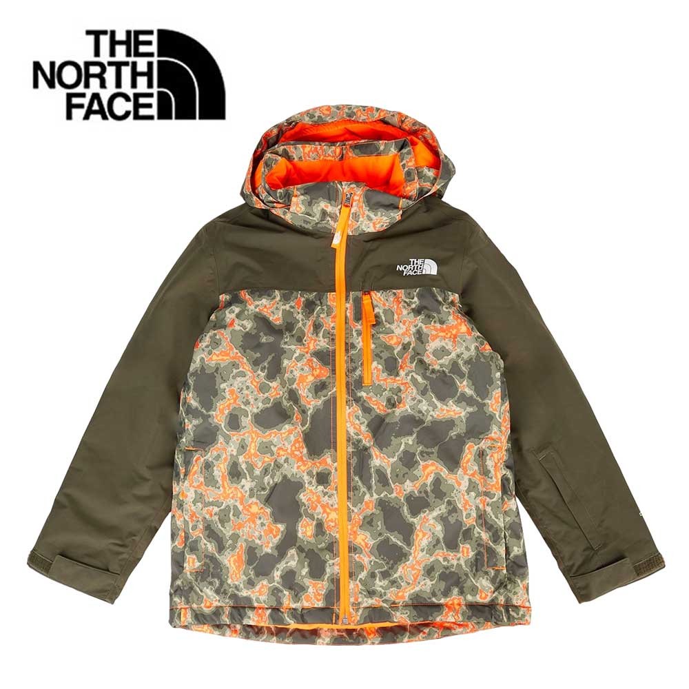 Veste de ski THE NORTH FACE Snowquest Plus Kaki/Orange Junior