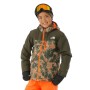 Veste de ski THE NORTH FACE Snowquest Plus Kaki/Orange Junior