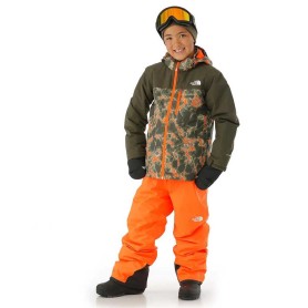Veste de ski THE NORTH FACE Snowquest Plus Kaki/Orange Junior