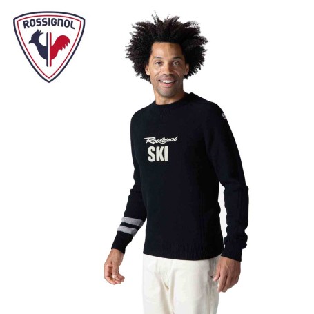 Pull ROSSIGNOL Signature Knit Noir Homme