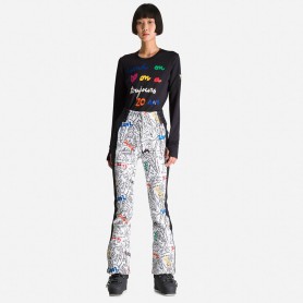 Pantalon de ski Softshell ROSSIGNOL JCC Brady Print Galaxy Femme