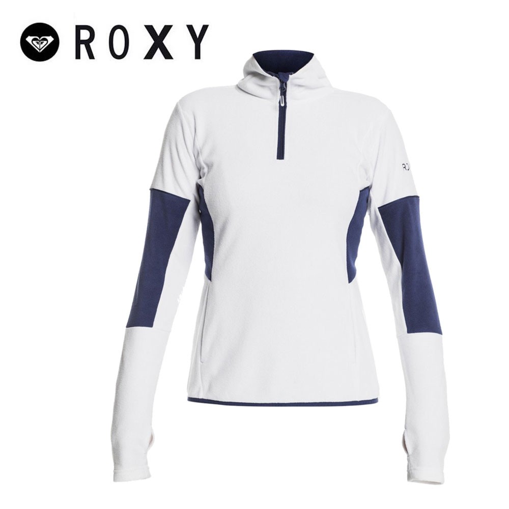 Sweat polaire zippée ROXY Sayna Blanc/Bleu Femme