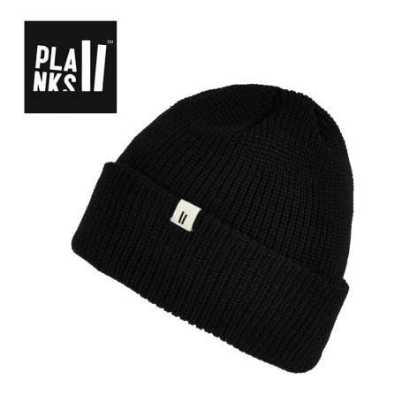 Bonnet à revers PLANKS Recycled Polylana Noir Unisexe