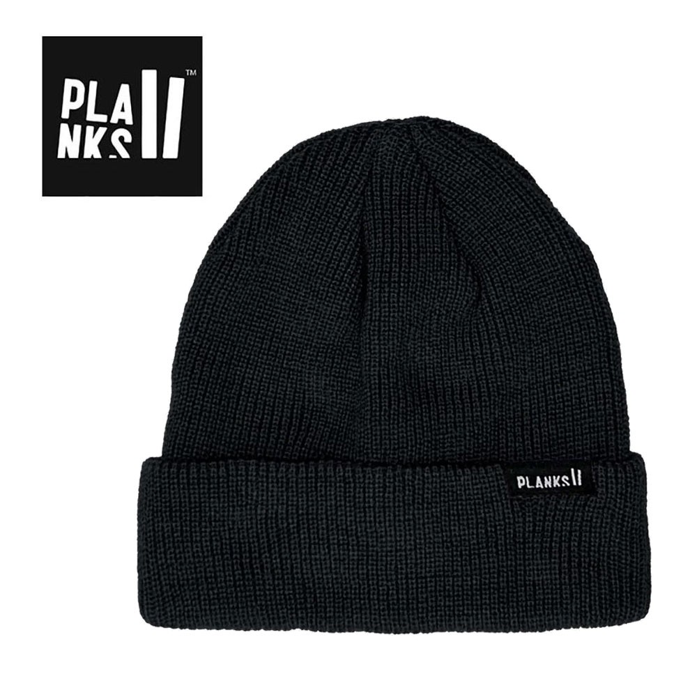 Bonnet à revers PLANKS Essentials Noir Unisexe