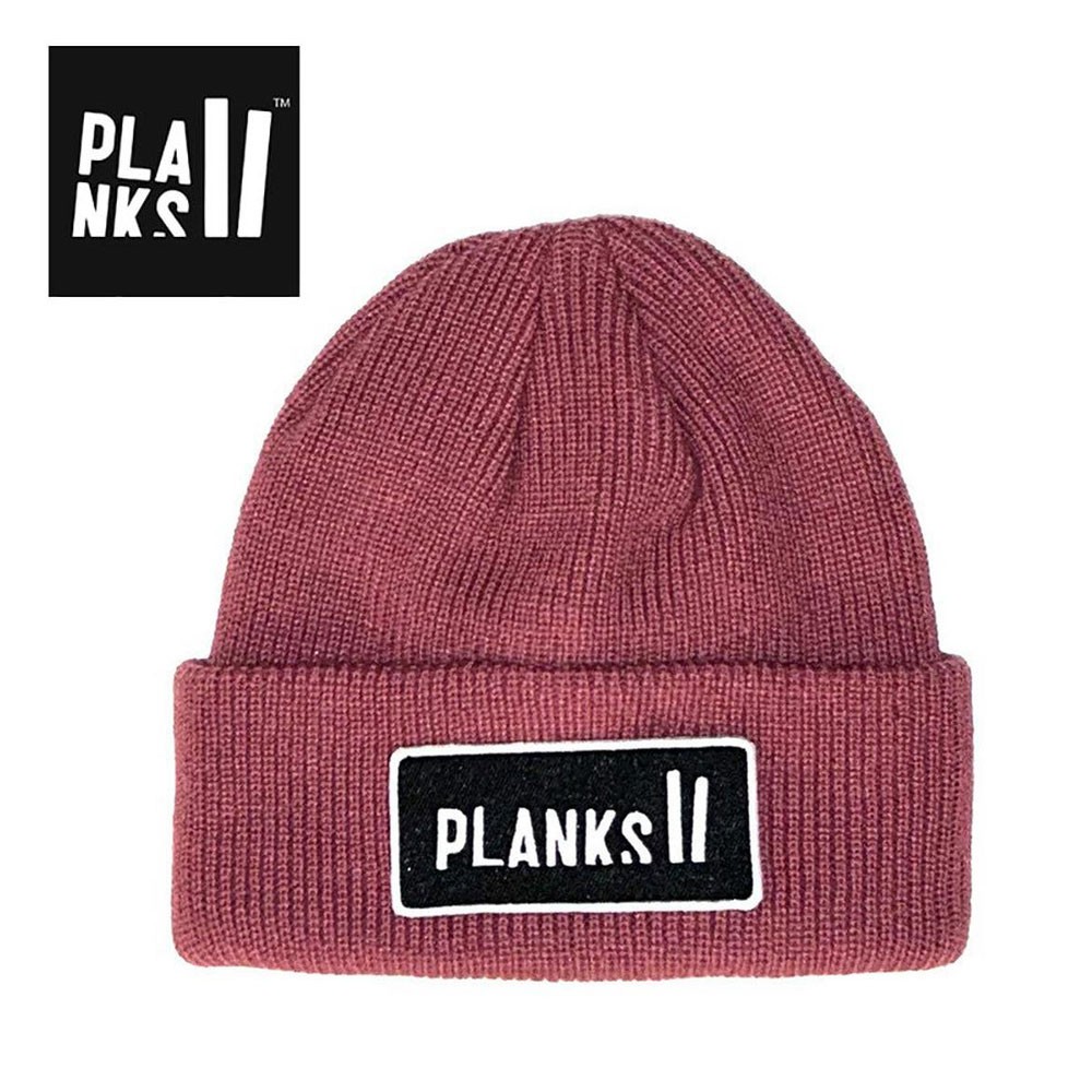 Bonnet à revers PLANKS Badge Vieux Rose Unisexe