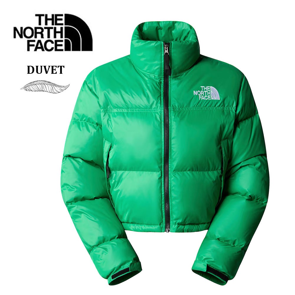 Doudoune THE NORTH FACE Nuptse Short Vert Femme