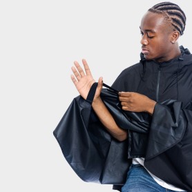 Poncho de pluie RACER The Field Noir Unisexe