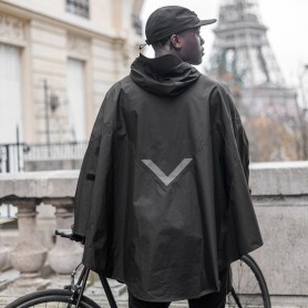 Poncho de pluie RACER The Field Noir Unisexe