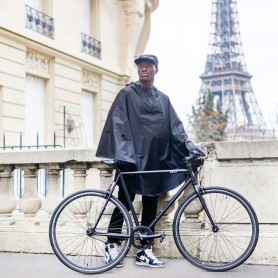 Poncho de pluie RACER The Field Noir Unisexe