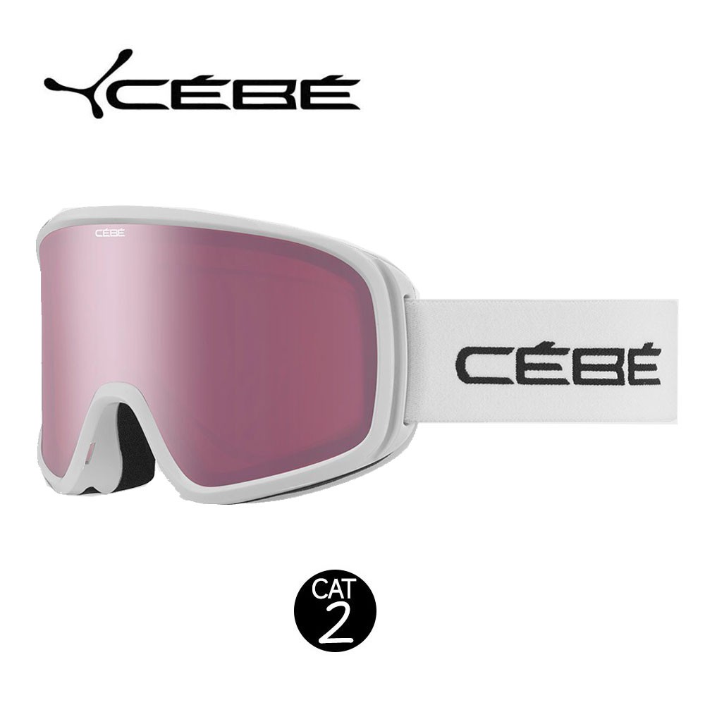 Masque de ski CEBE Razor Evo Blanc Unisexe Cat.2
