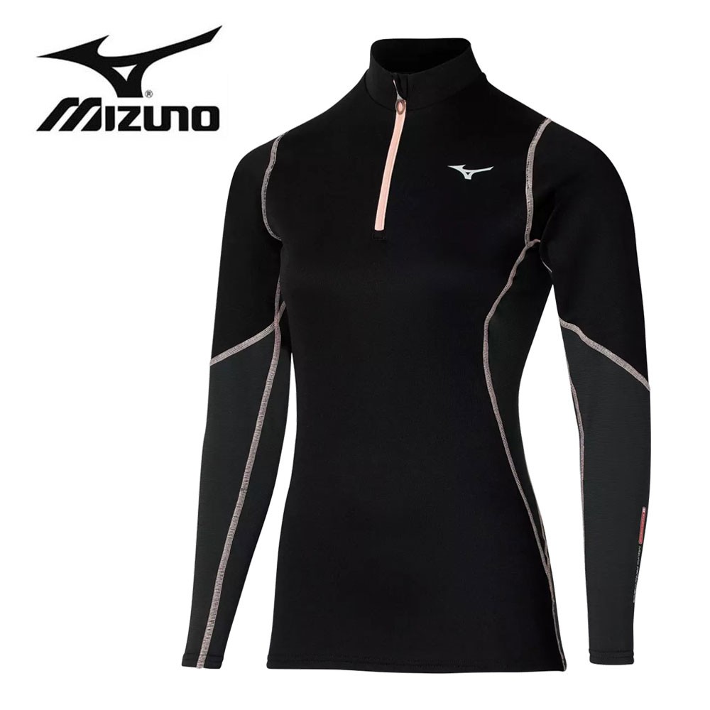 Maillot thermique MIZUNO Merino Wool H/Z Noir Femmes