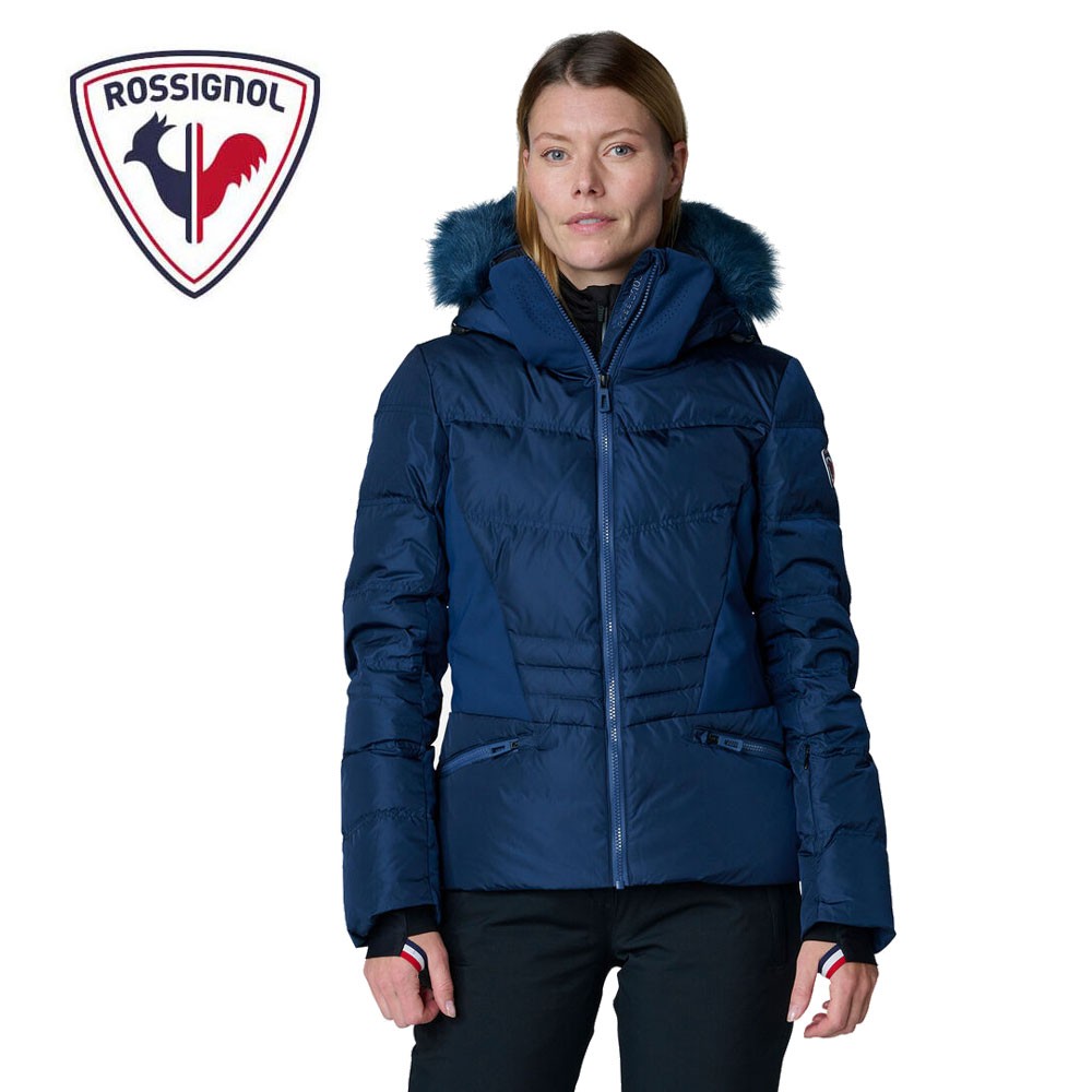 Veste de ski ROSSIGNOL Ruby Merino Down Bleu marine Femme