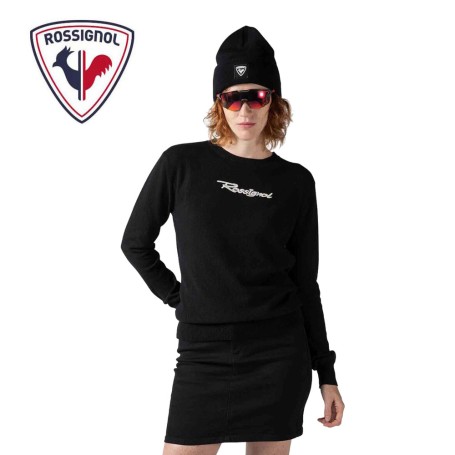 Pull ROSSIGNOL Signature Knit Noir Femme