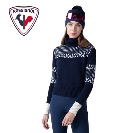 Pull ROSSIGNOL Vintage TN Knit Bleu marine Femme