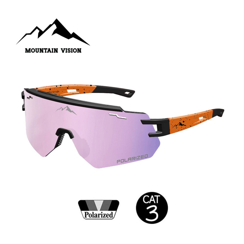 Lunettes polarisées MOUNTAIN VISION Speed Noir/Orange - Cat.3