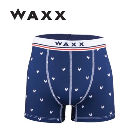 Boxer microfibre WAXX Cocorico Bleu marine Homme