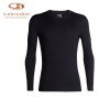 Maillot merinos ICEBREAKER Oasis Crew 200 Noir Homme