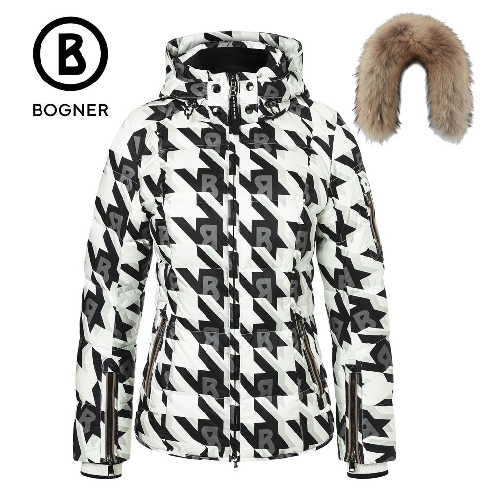 Doudoune de ski BOGNER Coro Noir/Blanc Femme