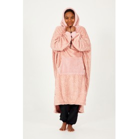 Poncho plaid AFTER ESSENTIALS Sofa Rose Femme