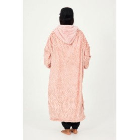 Poncho plaid AFTER ESSENTIALS Sofa Rose Femme