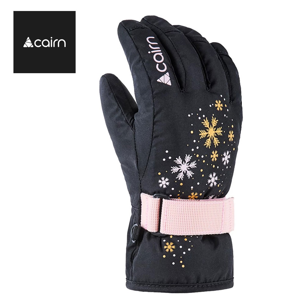 Gants de ski CAIRN Madison J  Noir/Rose Junior