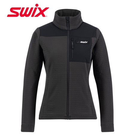Veste zippée SWIX Surmount Stormfleece Noir/Gris Femme
