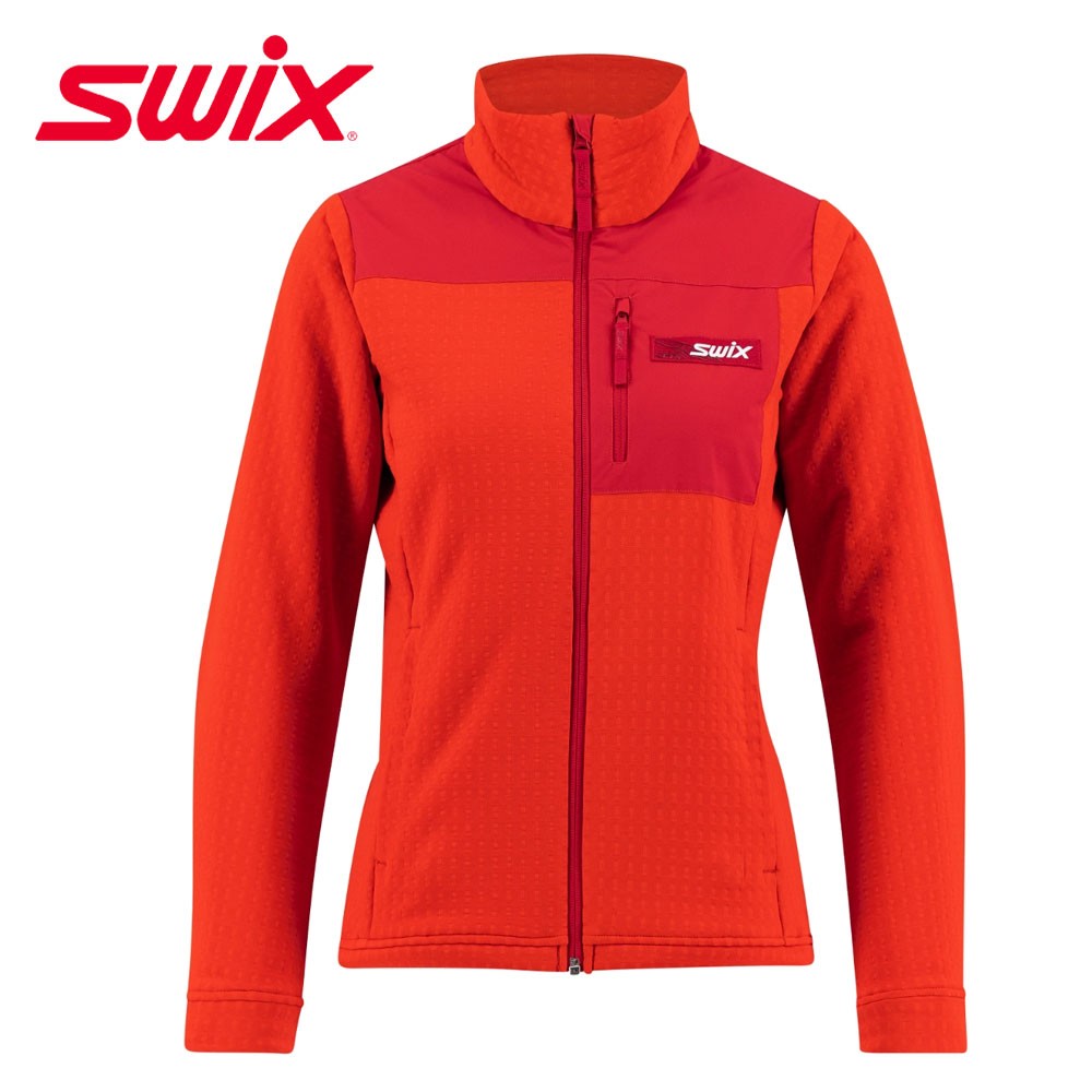 Veste zippée SWIX Surmount Stormfleece Rouge / Orange Femme