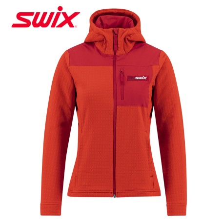 Veste zippée SWIX Surmount Stormfleece Rouge / Orange Femme