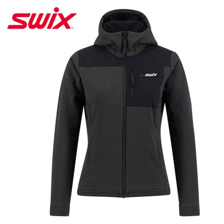 Veste zippée SWIX Surmount Stormfleece Noir/Gris Femme