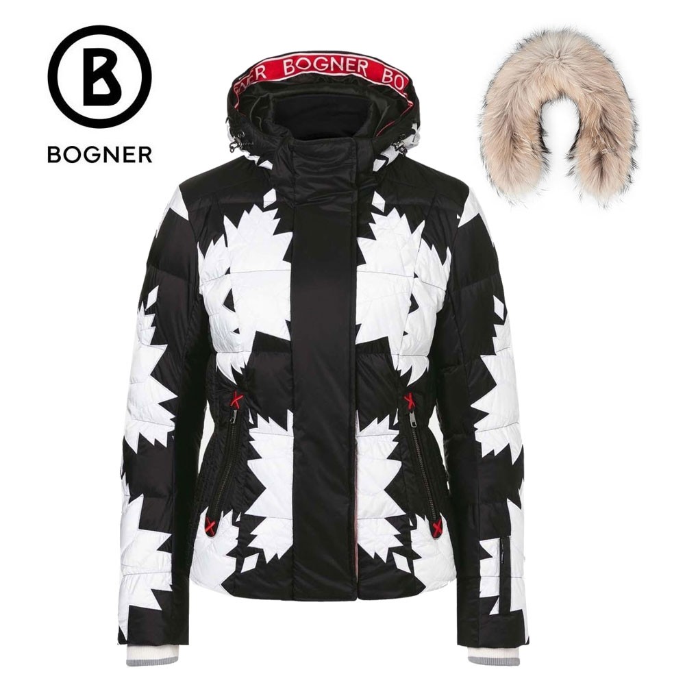Doudoune de ski BOGNER Dana Noir/Blanc Femme