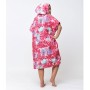 Poncho de bain AFTER Big Leaves Rose Unisexe