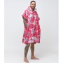 Poncho de bain AFTER Big Leaves Rose Unisexe