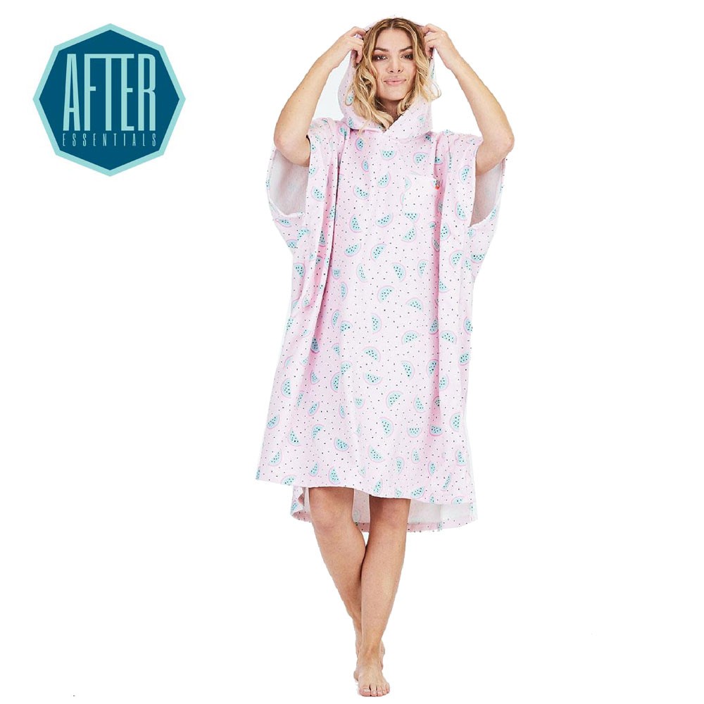 Poncho de bain AFTER ESSENTIALS Watermelon Rose Unisexe