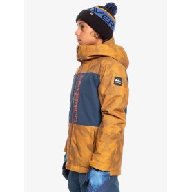 Veste de ski QUIKSILVER Side Hit Camel/Bleu Garçon