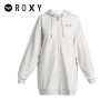 Sweat long à capuche ROXY Backyard Party Gris Femme