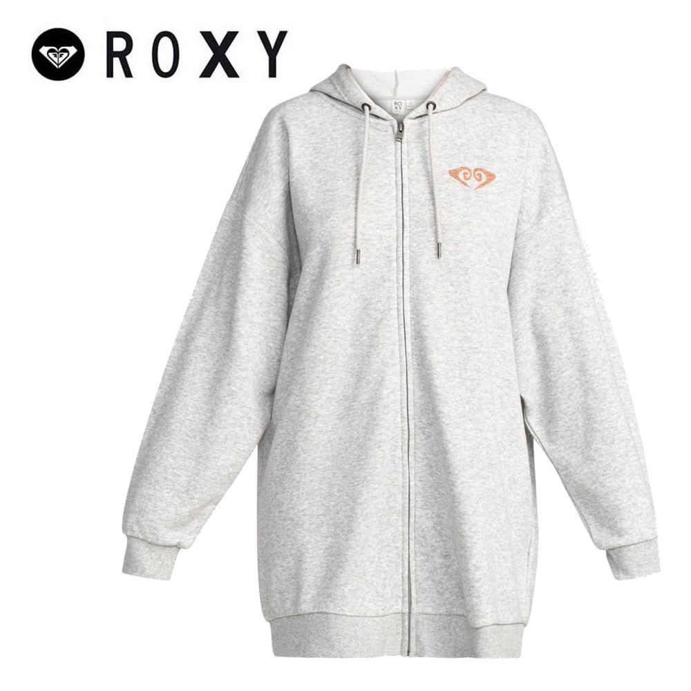 Sweat long à capuche ROXY Backyard Party Gris Femme