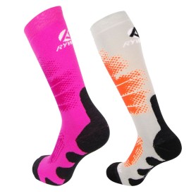 Chaussettes RYWAN Lot Ski Girls Rose / Argent Junior (2 paires)