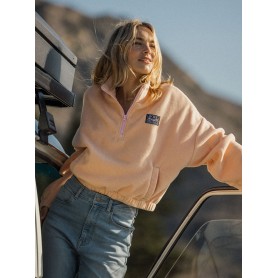 Sweat zippé ROXY Dawn to Dusk Solid Pêche Femme