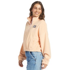 Sweat zippé ROXY Dawn to Dusk Solid Pêche Femme