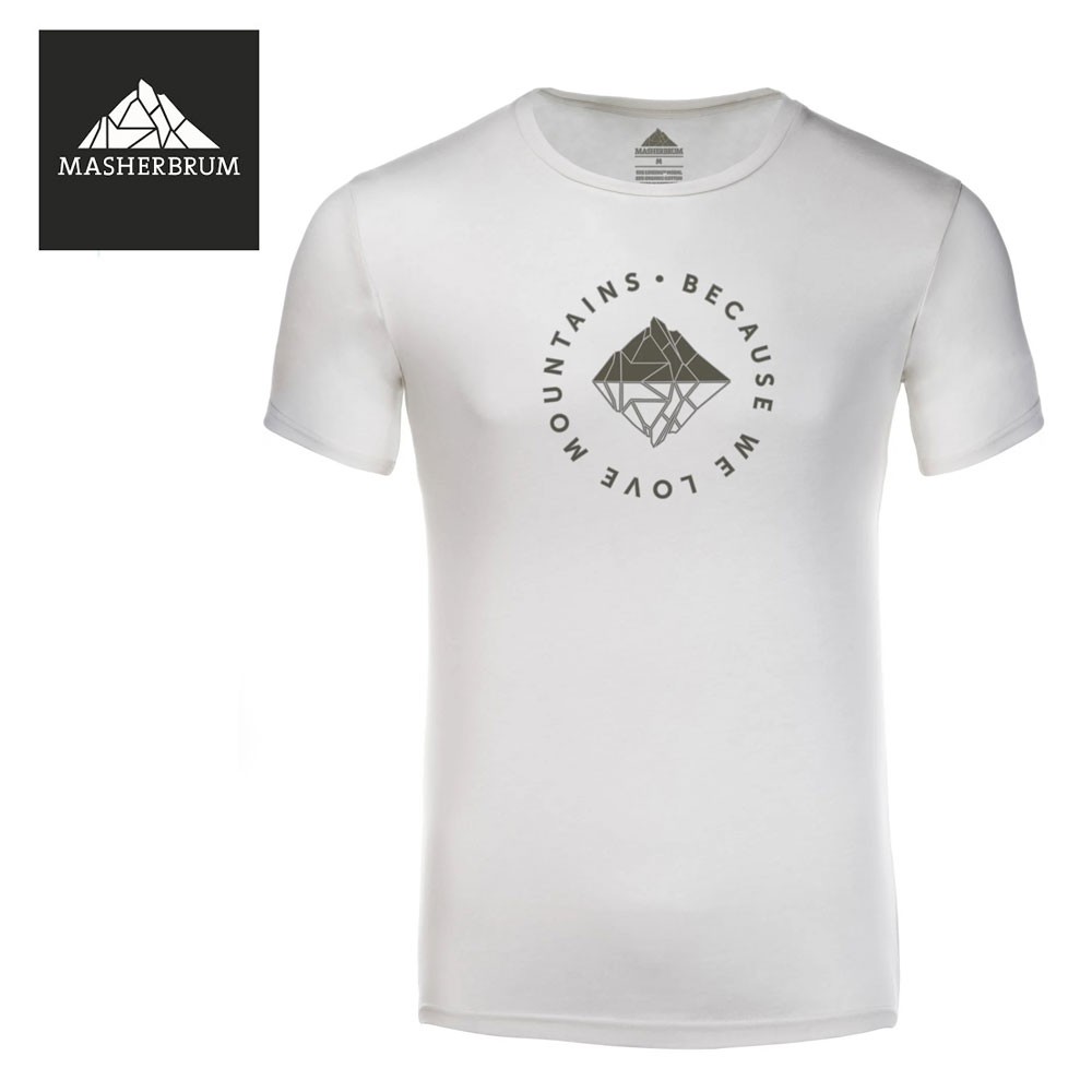 Tee-shirt MASHERBRUM Msh Lago Ecru Homme