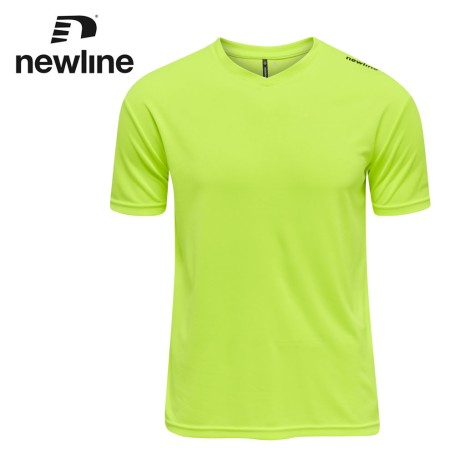Tee-shirt NEWLINE Base Cool Jaune fluo Hommes